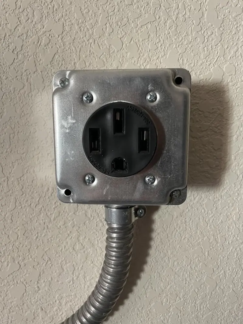 NEMA 14-50 outlet installed for Electrical Panel Upgrade in Magalia